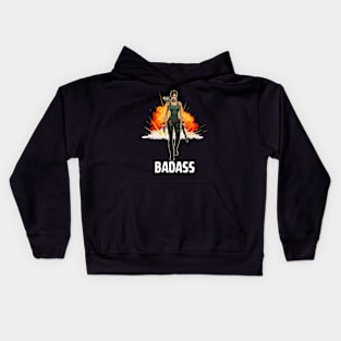 Badass Lara Lady Boss Lara Croft Tomb Raider Gamer Gaming Video Game Kids Hoodie